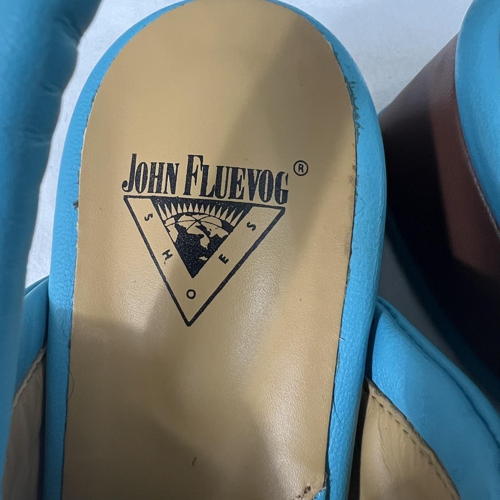 John Fluevog Thrillvogs Shoes Womens Size 8 Floral Slingback Heels Portugal - Picture 6 of 9